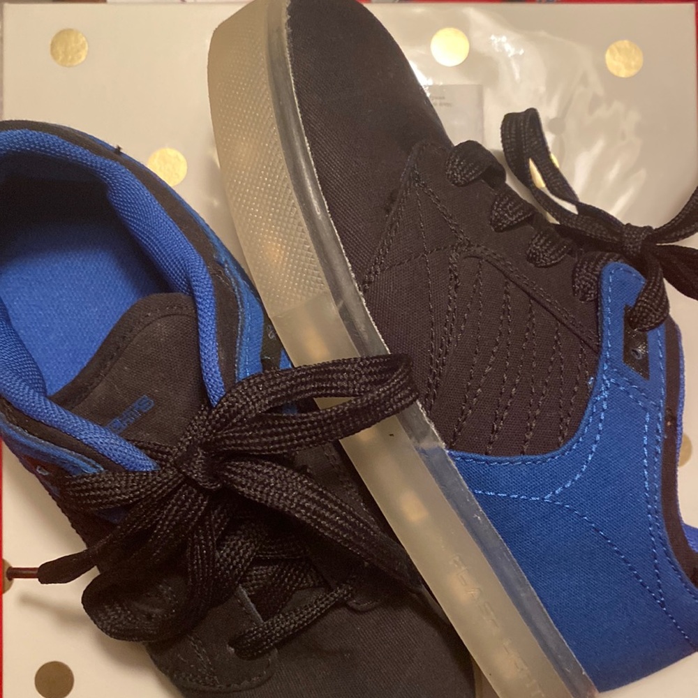 Youth size1 blue lace up shoes